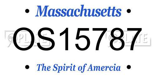 OS15787 Massachusetts License Plate