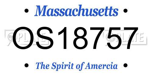 OS18757 Massachusetts License Plate