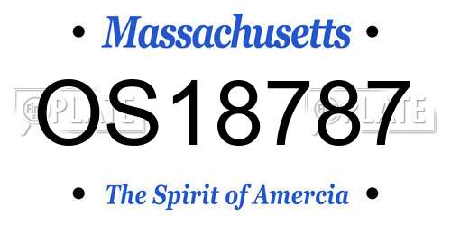 OS18787 Massachusetts License Plate