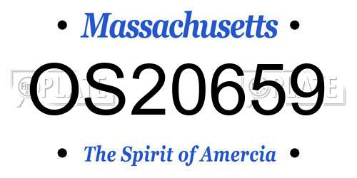 OS20659 Massachusetts License Plate