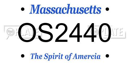 OS2440 Massachusetts License Plate