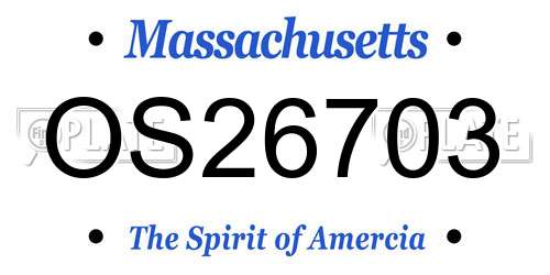 OS26703 Massachusetts License Plate