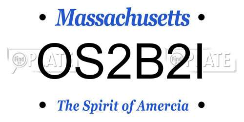 OS2B2I Massachusetts License Plate