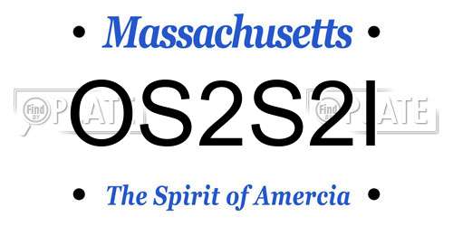 OS2S2I Massachusetts License Plate