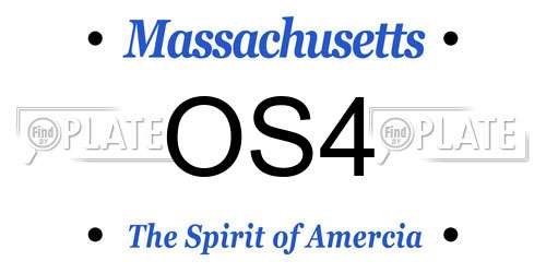 OS4 Massachusetts License Plate