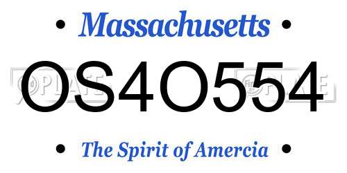 OS4O554 Massachusetts License Plate