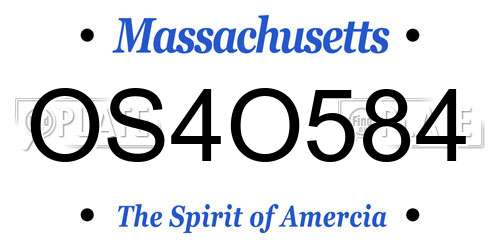 OS4O584 Massachusetts License Plate