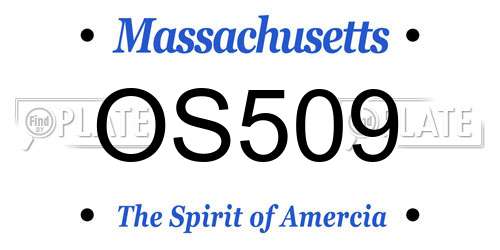 OS509 Massachusetts License Plate