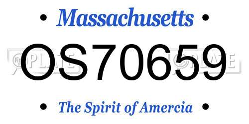 OS70659 Massachusetts License Plate