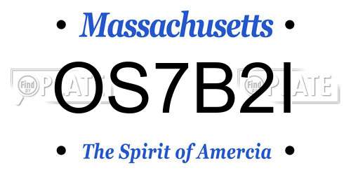 OS7B2I Massachusetts License Plate