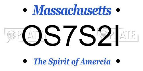 OS7S2I Massachusetts License Plate