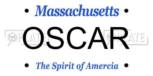 OSCAR Massachusetts License Plate