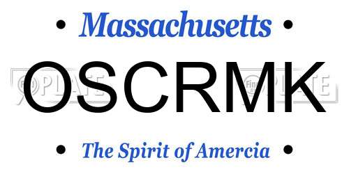 OSCRMK Massachusetts License Plate