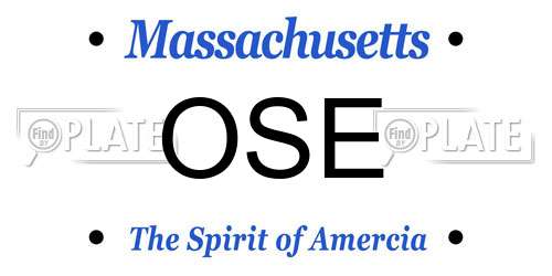 OSE Massachusetts License Plate