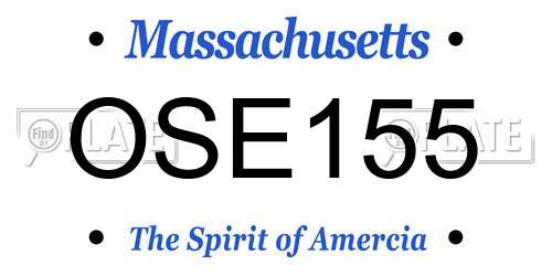 OSE155 Massachusetts License Plate