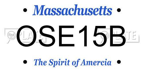 OSE15B Massachusetts License Plate