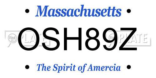 OSH89Z Massachusetts License Plate