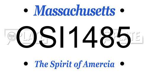 OSI1485 Massachusetts License Plate