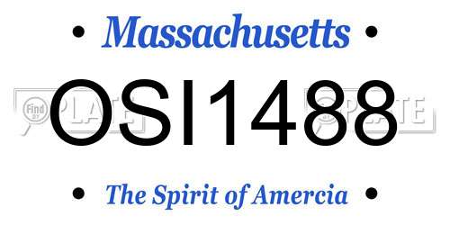 OSI1488 Massachusetts License Plate