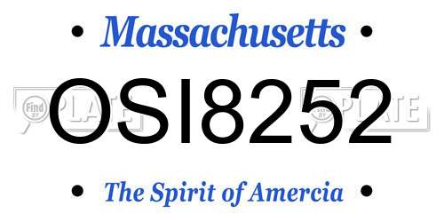 OSI8252 Massachusetts License Plate