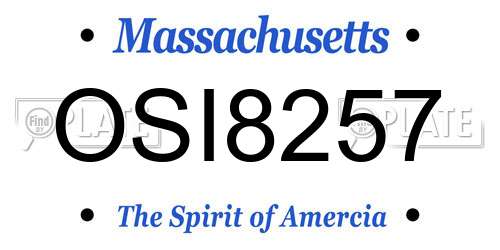 OSI8257 Massachusetts License Plate