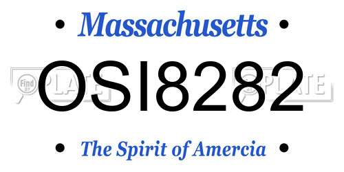 OSI8282 Massachusetts License Plate