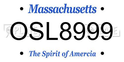 OSL8999 Massachusetts License Plate