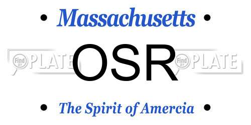 OSR Massachusetts License Plate
