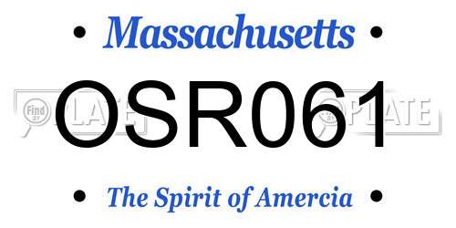 OSR061 Massachusetts License Plate
