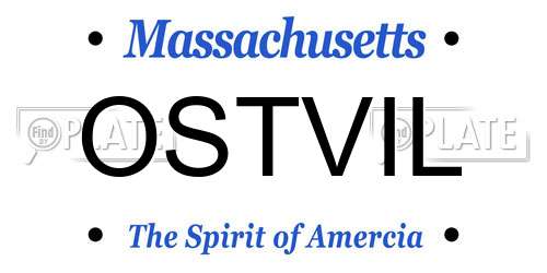 OSTVIL Massachusetts License Plate