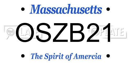 OSZB21 Massachusetts License Plate
