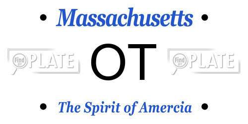 OT Massachusetts License Plate