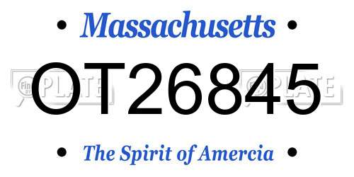 OT26845 Massachusetts License Plate