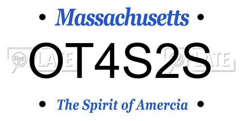 OT4S2S Massachusetts License Plate