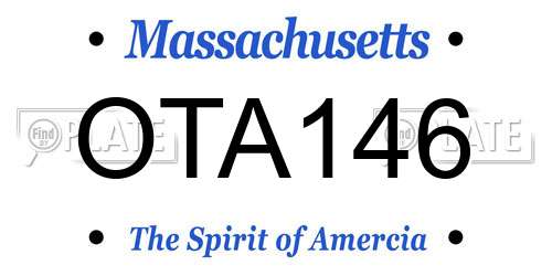 OTA146 Massachusetts License Plate
