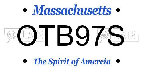 OTB97S Massachusetts License Plate
