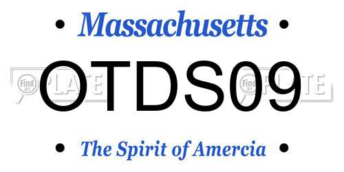 OTDS09 Massachusetts License Plate