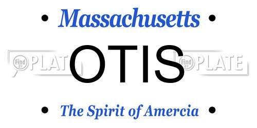 OTIS Massachusetts License Plate