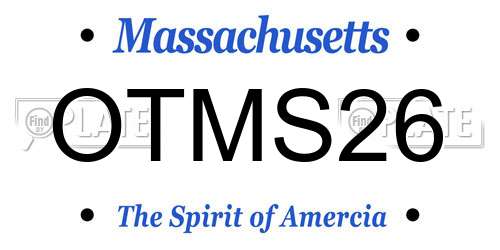 OTMS26 Massachusetts License Plate