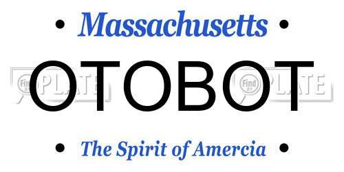 OTOBOT Massachusetts License Plate