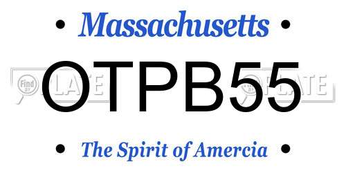 OTPB55 Massachusetts License Plate