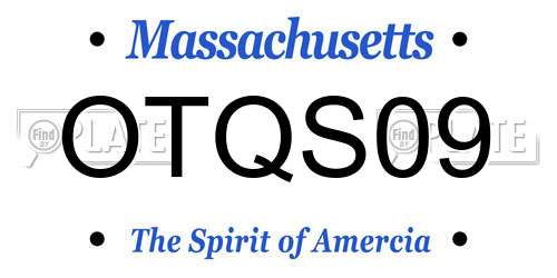 OTQS09 Massachusetts License Plate