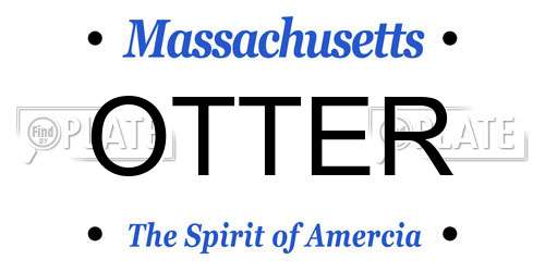 OTTER Massachusetts License Plate
