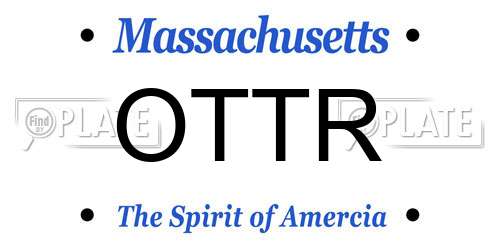 OTTR Massachusetts License Plate