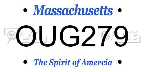 OUG279 Massachusetts License Plate