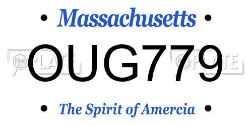 OUG779 Massachusetts License Plate