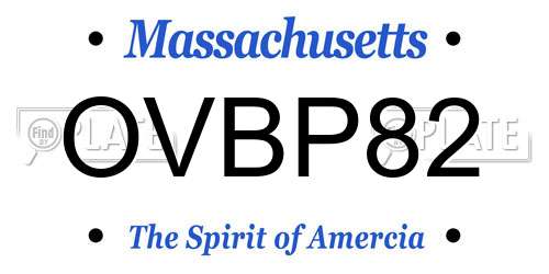 OVBP82 Massachusetts License Plate