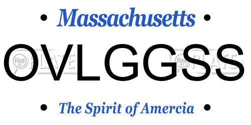 OVLGGSS Massachusetts License Plate