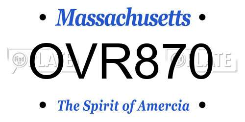 OVR870 Massachusetts License Plate