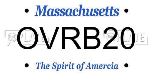 OVRB20 Massachusetts License Plate